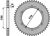 PBR zadní řetězové kolečko 844 55 F YAMAHA DT 125R 88-92 (JTR1843.55) (řetěz 428) (JTR839.55) (MADE IN ITALY) Přímo Od Výrobce